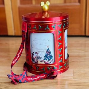 Disney Parks 2022 Holiday Christmas Mickey Friends Musical Tin Popcorn Bucket